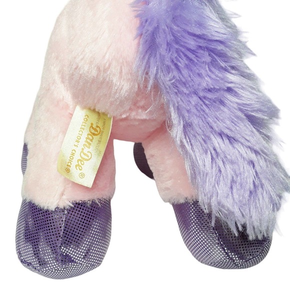Dan Dee Pink Purple Pegasus Flying Pony Horse Plush I Heart U Stuffed 12" Love - Picture 9 of 9